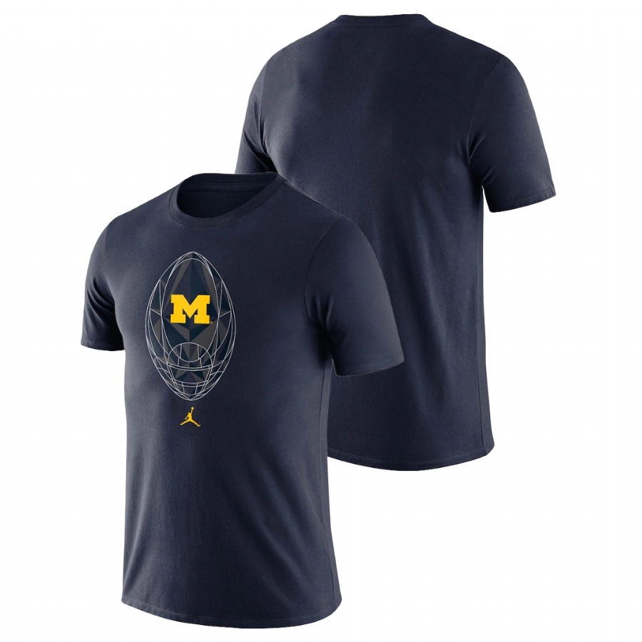 Michigan Wolverines Men's NCAA Navy Icon Legend College Football T-Shirt BGR8149DS